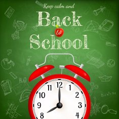 Back to school with alarm clock EPS 10 N4