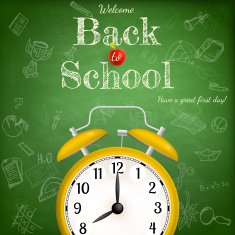 Back to school with alarm clock EPS 10 N5