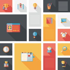 back to school flat ui background eps10 N52
