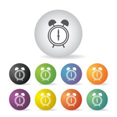 alarm clock icon set