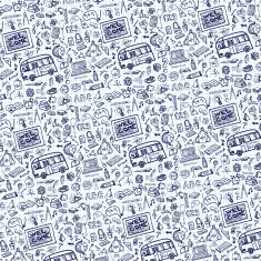 Back to School Supplies Sketchy Notebook Backround