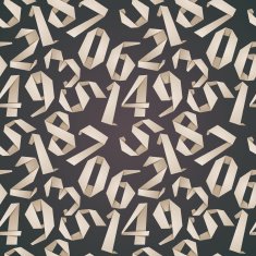 Origami style numbers seamless background N2