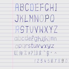 Vector scribble alphabet N2