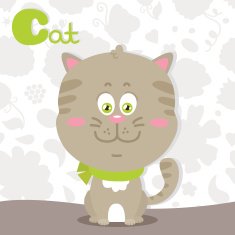 Zoo alphabet for boy - letter C