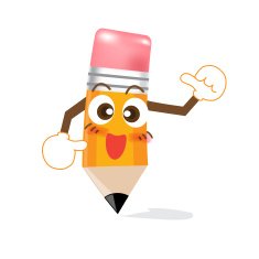 Pencil cartoon showing thump up