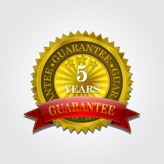 Gold 5 years Guarantee Seal