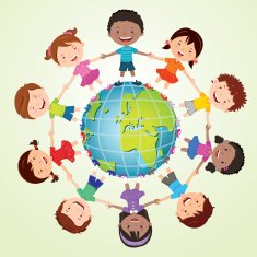 Kids of the world Europe globe