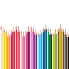vector set of colored pencils