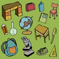 items from an elementary school kid's life N2