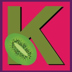 letter K for kiwi