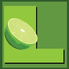letter L for lime or lemon
