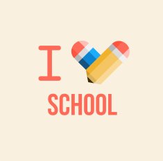 i love education back to school illustration