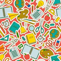 Back To School seamless pattern N16