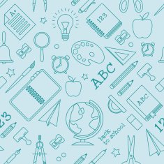 Back To School seamless pattern N17