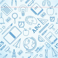 Back To School seamless pattern N18