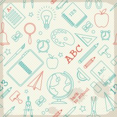 Back To School seamless pattern N19