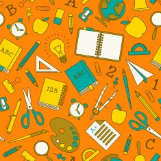 Back To School seamless pattern N22