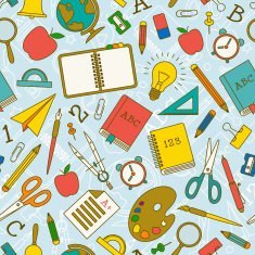 Back To School seamless pattern N25