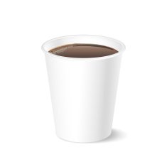 Opened take-out coffee isolated on a white