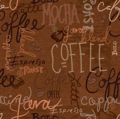 Coffee themed seamless pattern background