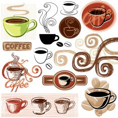Retro Coffee Elements