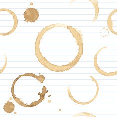 Seamless background with stains of coffee