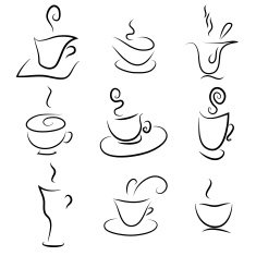 coffee and tea design elements