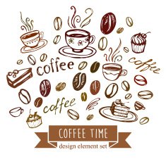 Coffee Background Vector Elements of Design