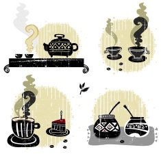 Tea coffee mate - set of drinks