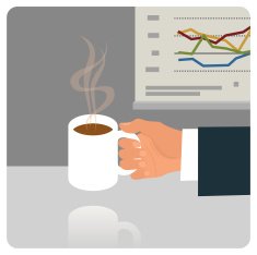 coffee dollar crisis inside job vector illustration minimil