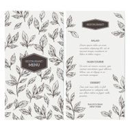 Hand drawn herb restaurant menu Vector illustration