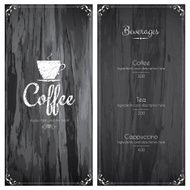 Menu for restaurant cafe bar coffee house