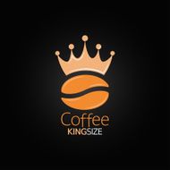 coffee bean crown design menu background