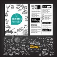 Food menu brochure