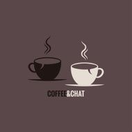 coffee cup chat concept background