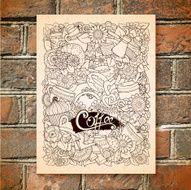 Sketchy Doodles Hand-Drawn Vector Illustration Coffee Tea Design Template