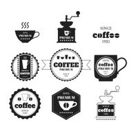 Set of coffee emblems badges logos labels