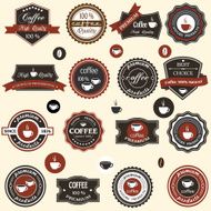Set of Coffee Labels