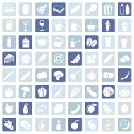 Vector Set of 64 Food Icons