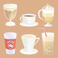 Coffee drinks collection