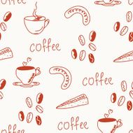 Coffee funny seamless pattern