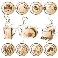 hot drinks icons N2