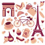 Paris symbols collection