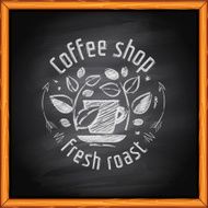 Coffee logo on Blackboard