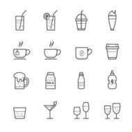 Drink icons and Beverages Icons