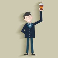Coffee time Human resource Businessman design clean vector