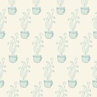 Seamless pattern with tea cups