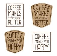 Set Of Retro Coffee Labels