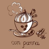 cup of con panna coffee