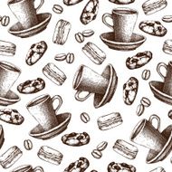 Vintage coffee sketch background